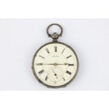 Vintage gents Moulinie A Geneve stamped .800 silver pocket watch key-wind spares and repairs
