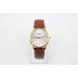 Gents Tissot 1853 gold tone wristwatch Quartz New battery fitted with Tissot brown leather strap &