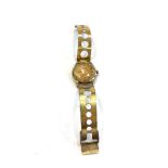 Vintage Gents .375 9ct gold cased Tissot wristwatch head hand-wind gold tone metal rallye style