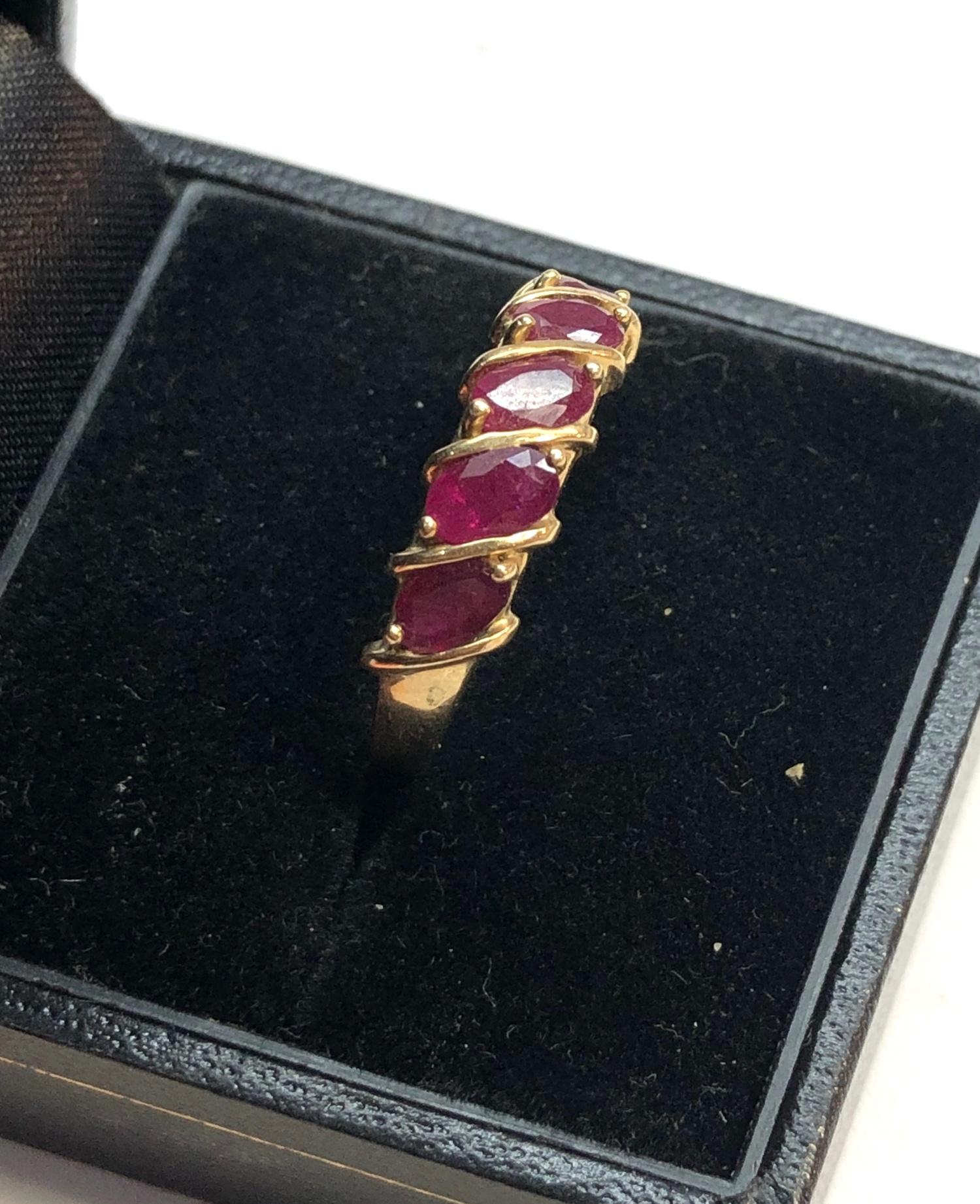 9ct Gold stone set dress ring weight 2.5, as shown condition - Image 2 of 5