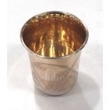Silver Russian kiddish cup, approximate height: 4.3cm