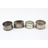 Antique / Vintage hallmarked .925 silver napkin rings Inc Chester, Birmingham Sterling Silver Etc