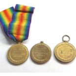 3 ww1 victory medals to 3103 sjt j regan royal sussex , 33697 pte j.v.bassiett lincolns and 26404