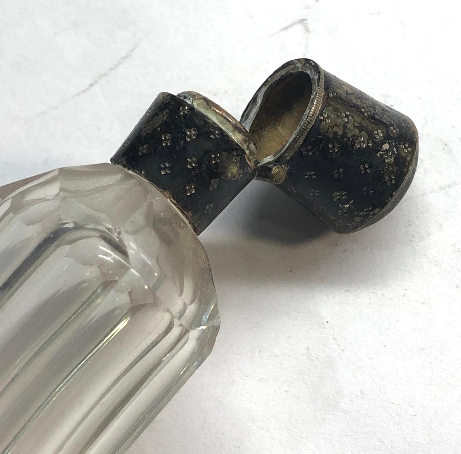 antique silver niello top perfume bottle in uncleaned condition measures approx 8.5 cm dutch sword - Image 5 of 5