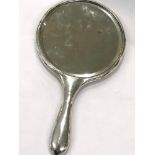 Silver hallmarked dressing table mirror, overall good antique condition, dents to mirror edges,