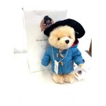 Steiff Paddington bear with tags and suitcase no 01033, Blonde 29 cm tall. Complete with box. Has