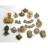 17 Military badges includes collar /shoulder and sleeve badges, as shown condition
