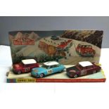 Original boxed corgi 1965 52 196 rallye monte -carlo mini copper rover 2000 Citroen in as shown