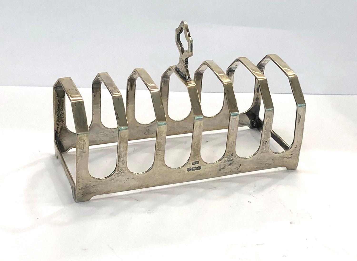 Vintage silver toast rack Sheffield silver hallmarks weight 77g, condition good antique condition