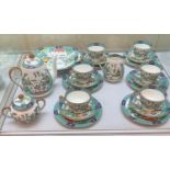 Coalport Chinese Willow tea service, 6 place setting, all in good overall condition