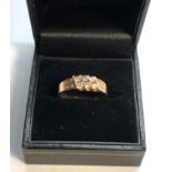 18ct gold diamond ring weight 3.6g, as shown condition