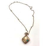 Antique 9ct gold turquoise stone set multi frame expanding locket, approximate total weight 10.8g