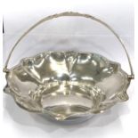 Silver swing handled sweet dish Birmingham 1907 weight 336g