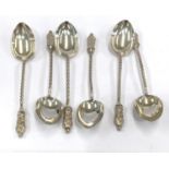 Set of 6 Apostle teaspoons Birmingham 1901 weight 54g