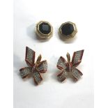 2 Pairs of vintage designer Attwood & sawyer earrings both in good condition