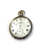 Vintage Gents Kendal and Dent makers to the Admiralty Stamped .925 sterling silver pocket watch