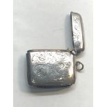 Antique silver vesta / match striker case age related wear and marks