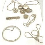 Selection of silver jewellery