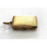 Antique French silver vinaigrette small hallmark to edge gold gilt complete with grill good