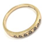 Vintage 9ct gold and diamond set ring, total overall weight 2g