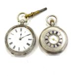 Vintage ladies .935 silver Fob watches hand-wind and key-wind working (No warranty given) Inc.