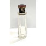 Antique silver and enamel top scent perfume bottle in good original uncleaned condition London