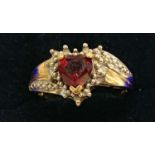 9ct Gold stone set dress ring, weight approx 2.2g, ring size between O/ P