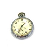 Vintage gents Jaeger Le Coultre GSTP WW2 military issued pocket watch, hand-wind spares and