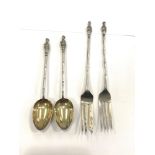 Apostle forks and spoons, total approximate weight 53.3g