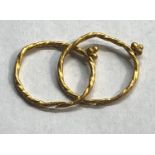A pair of Roman Gold Grape Earrings each mesures approx 20mm dia grape design on each weight 2.2g