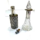 Antique/ Vintage hallmarked .925 sterling silver perfume bottles Inc silver mounted, Cut Glass,