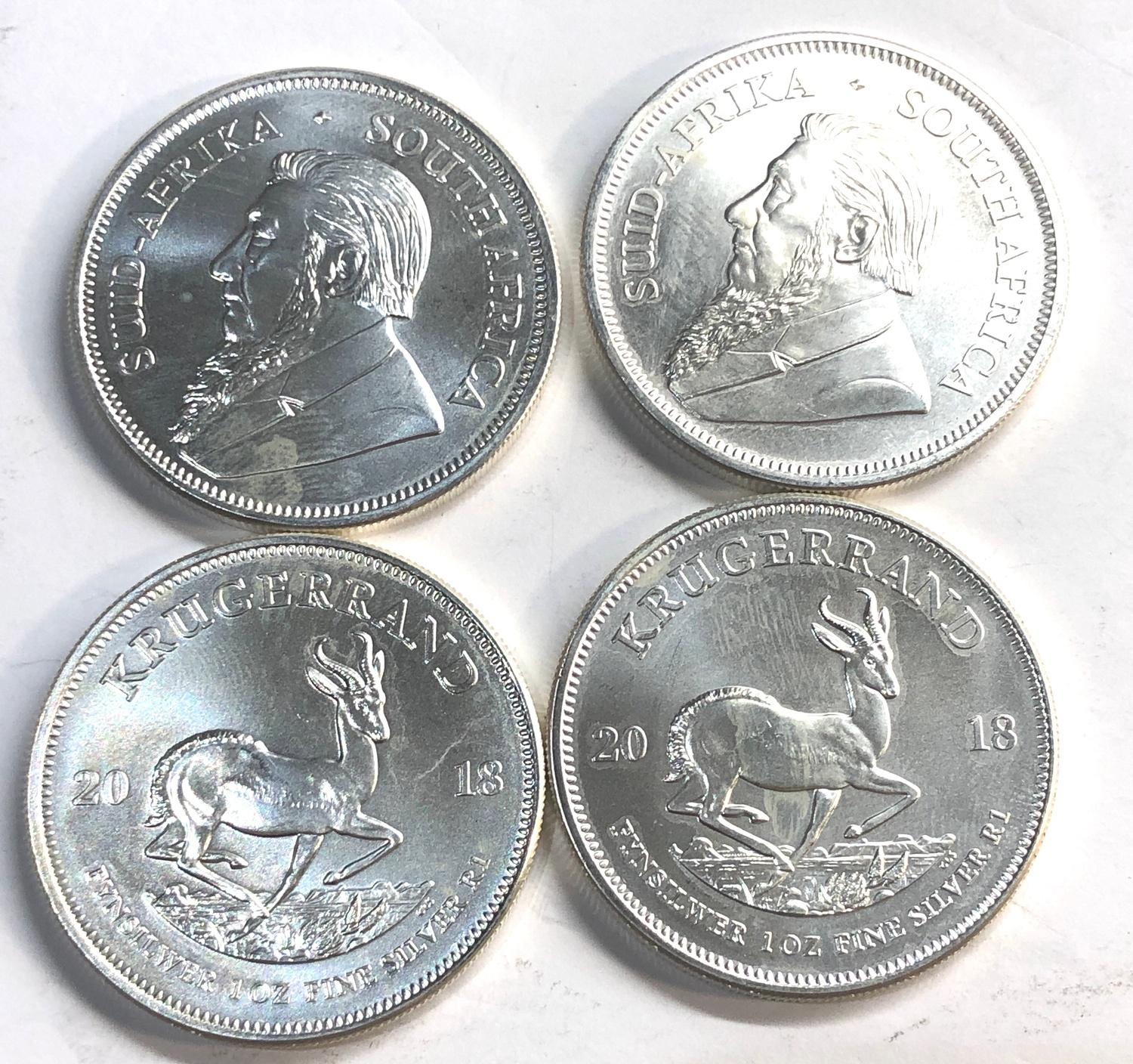 4 Silver 1oz fine silver Krugerrand