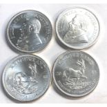 4 Silver 1oz fine silver Krugerrand