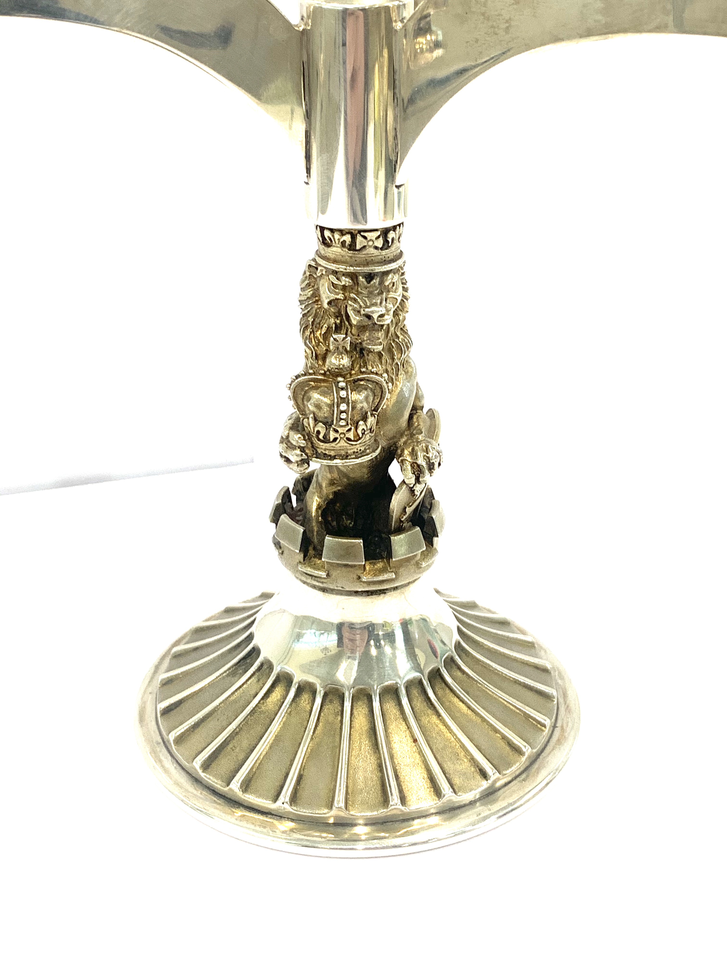 A limited edition Silver Candelabrum produced by Aurum to commemorate the 1977 Royal Silver Jubilee, - Image 5 of 7