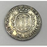 Silver Maltese scudo coin, approximate total weight 0.9g, approximate diameter 18mm, please see