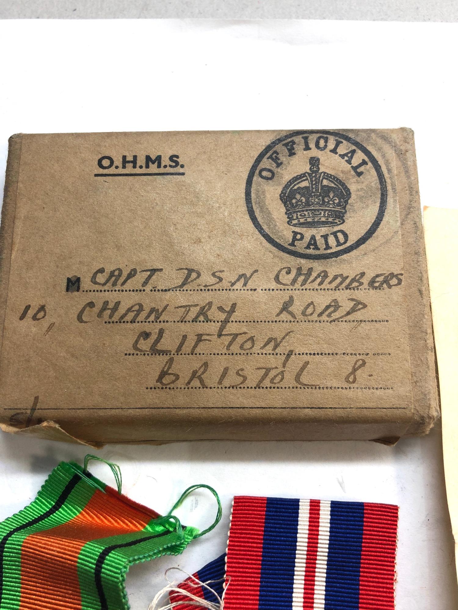 WW2 medals boxed to Capt D.S.N Chambers - Image 2 of 2
