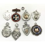 Selection of 8 vintage fobs, fobs have been cleaned, approx weight 63g