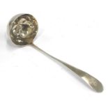 Scottish provincial ladle by James Cornfute made in Perth circa 1780