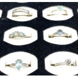 .925 sterling silver mixed ring designs, styles & sizes All items without stamps have been XRF