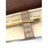 Vintage Montblanc gold plated fountain pen w/ 14ct gold nib, original box, Item is in vintage