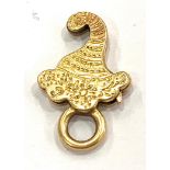 Antique Georgian gold opening hook pendant, total approximate weight 3.4g overall approximate
