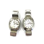 Vintage gents 1970's stainless steel wristwatches automatic working Inc Seiko 6119-7103 In vintage