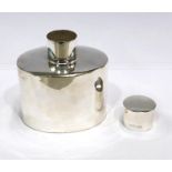 Oval silver tea caddy Sheffield 1895 weight 84g