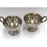 Pair of Turkish silver cups marked to side weight 202g base rim out of shape