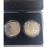 2 boxed 2005 trafalgar commemorative five pound coins Westminster mint