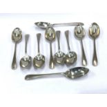 A set of 10 feather edge teaspoons 106g