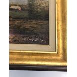 Vintage oil on board by Karl Schmidbauer mountain landscape Austria 1921-1998 measures approx 29cm