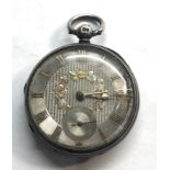 Antique silver dial fusee pocket watch the watch is not working spares or repair watch case measures