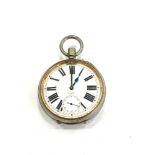 Vintage gents jumbo / goliath pocket watch hand-wind spares and repairs w/ pin set hands, swiss made