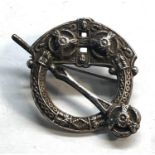 Vintage silver Scottish pennanular brooch hallmarked to back measures approx 4.5cm by 3.3cm good